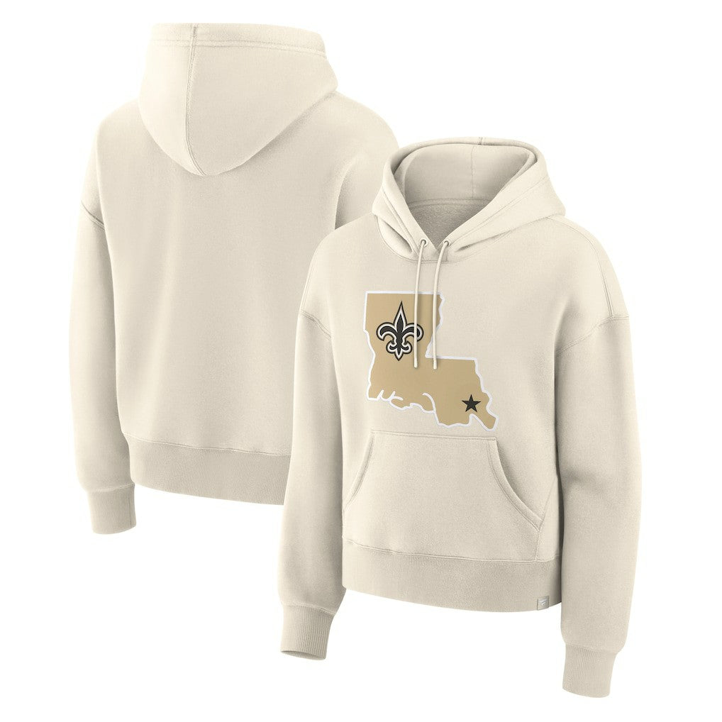 New Orleans Saints Women's Dove Legacy Pullover Hoodie Cream - Fanatics