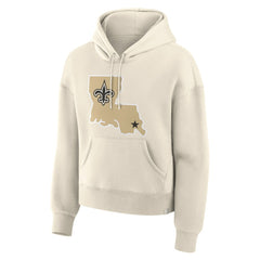 New Orleans Saints Women's Dove Legacy Pullover Hoodie Cream - Fanatics