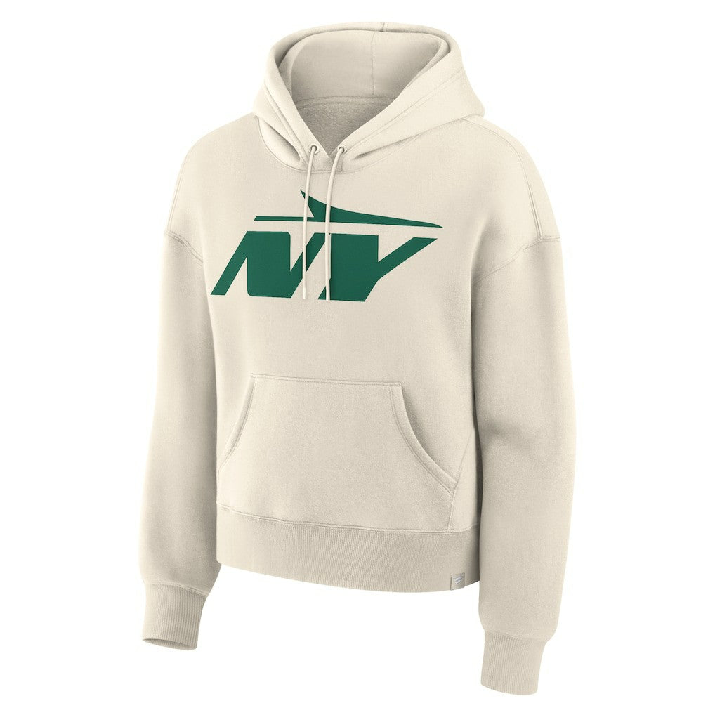 New York Jets Women's Dove Legacy Pullover Hoodie Cream - Fanatics