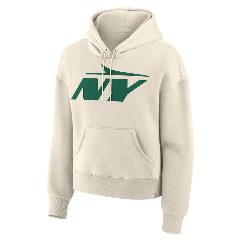 New York Jets Women's Dove Legacy Pullover Hoodie Cream - Fanatics