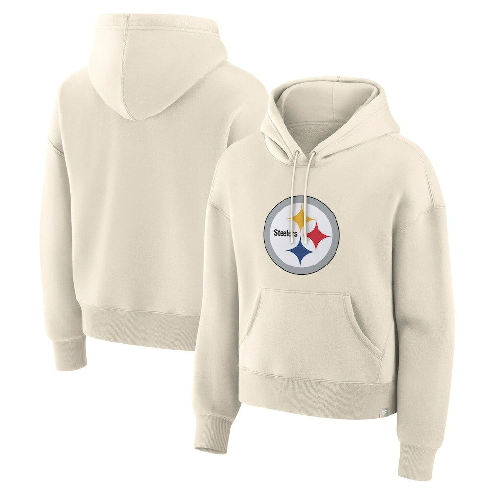 Pittsburgh Steelers Women's Dove Legacy Pullover Hoodie Cream - Fanatics