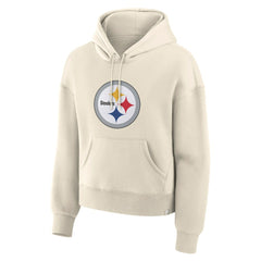 Pittsburgh Steelers Women's Dove Legacy Pullover Hoodie Cream - Fanatics