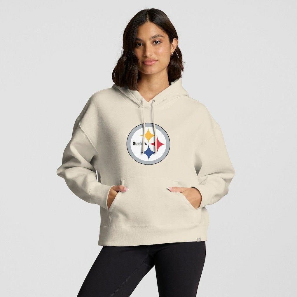 Pittsburgh Steelers Women's Dove Legacy Pullover Hoodie Cream - Fanatics