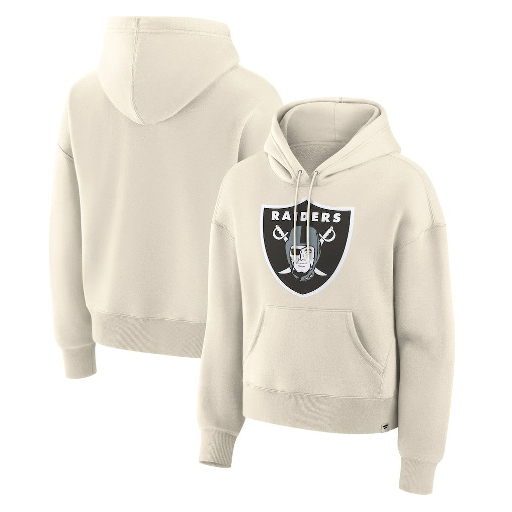 Las Vegas Raiders Women's Dove Legacy Pullover Hoodie Cream - Fanatics