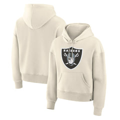 Las Vegas Raiders Women's Dove Legacy Pullover Hoodie Cream - Fanatics