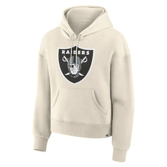 Las Vegas Raiders Women's Dove Legacy Pullover Hoodie Cream - Fanatics