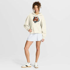 Cincinnati Bengals Women's Dove Legacy Pullover Hoodie Cream - Fanatics