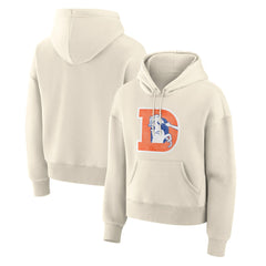 Denver Broncos Women's Dove Legacy Pullover Hoodie Cream - Fanatics