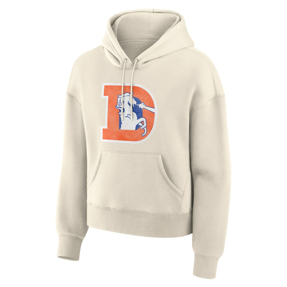 Denver Broncos Women's Dove Legacy Pullover Hoodie Cream - Fanatics