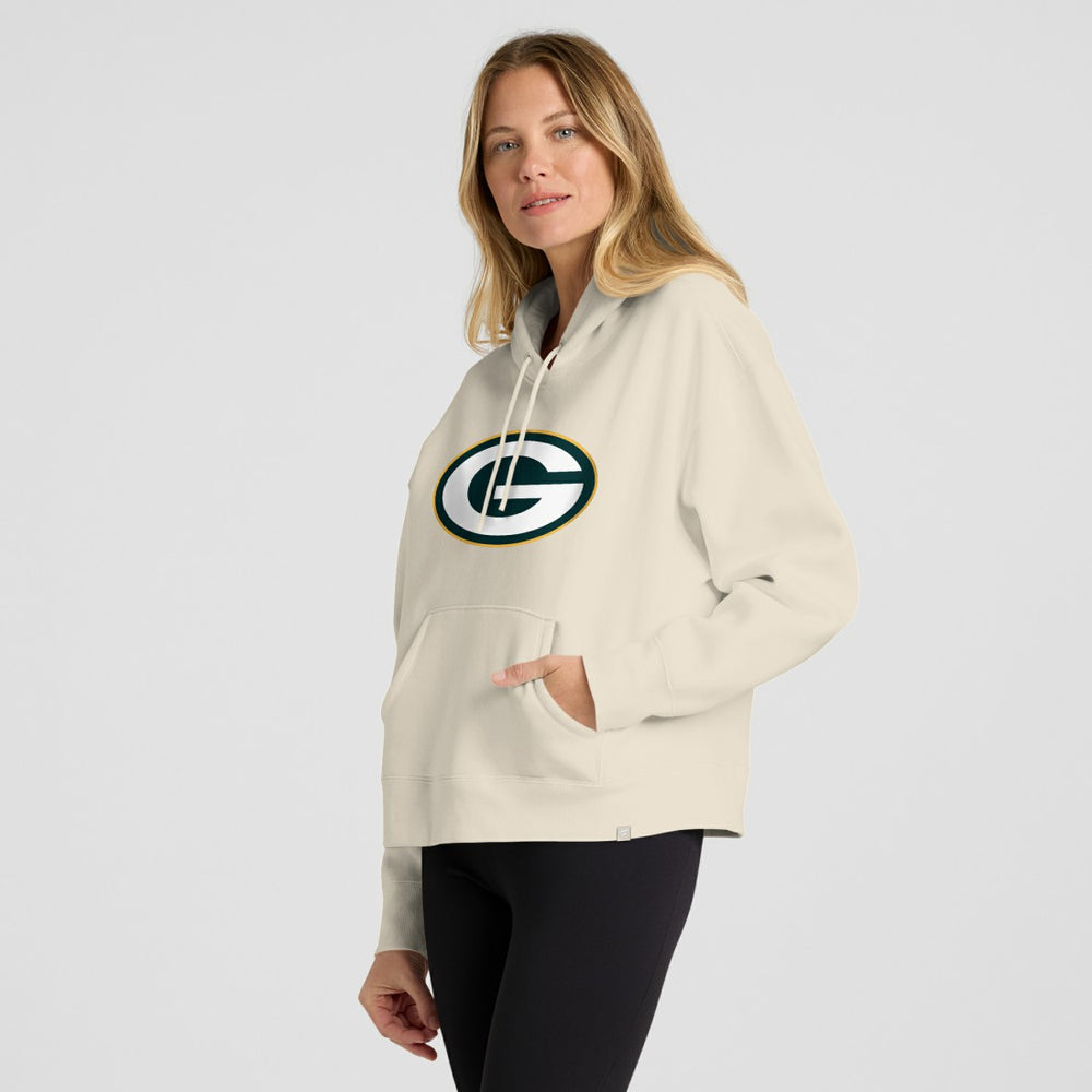 Green Bay Packers Women's Dove Legacy Pullover Hoodie Cream - Fanatics