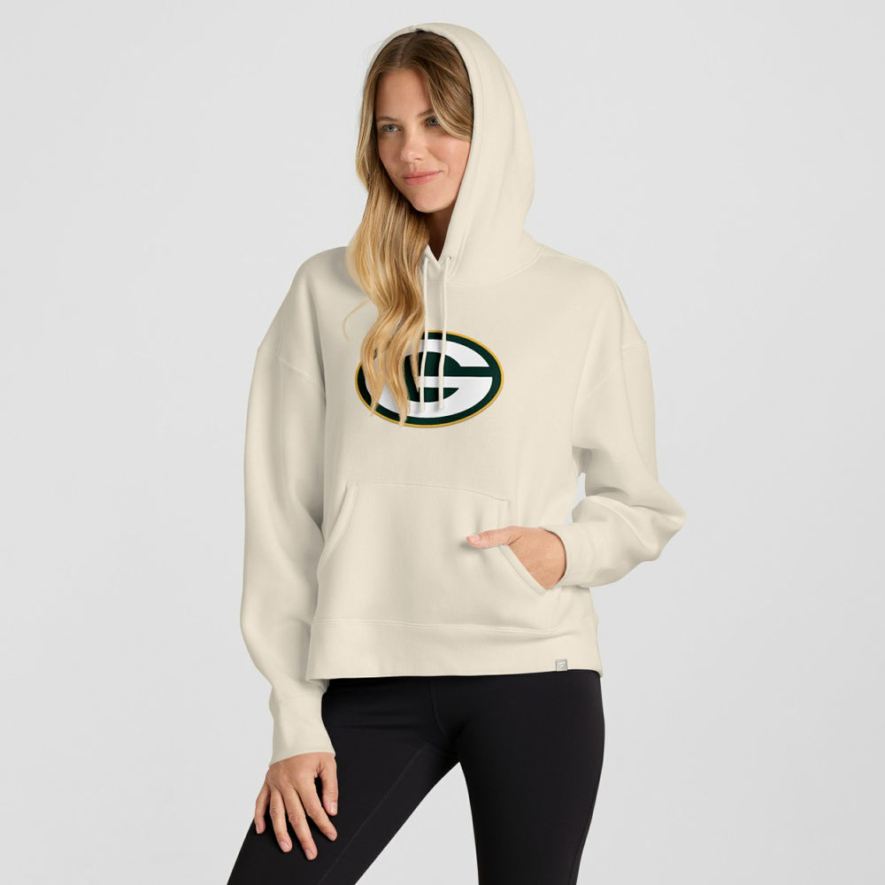 Green Bay Packers Women's Dove Legacy Pullover Hoodie Cream - Fanatics
