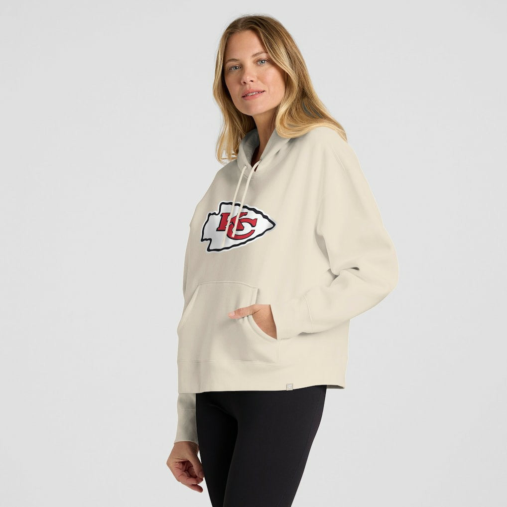 Kansas City Chiefs Women's Dove Legacy Pullover Hoodie Cream - Fanatics
