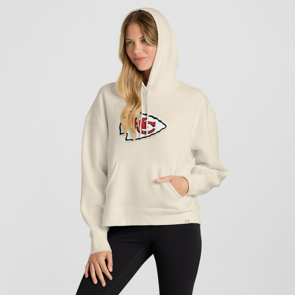 Kansas City Chiefs Women's Dove Legacy Pullover Hoodie Cream - Fanatics