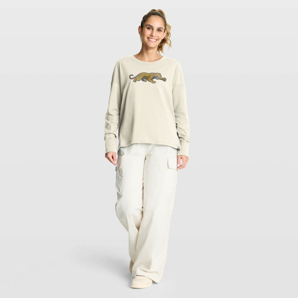 Jacksonville Jaguars Women's Dove Legacy Long Sleeve T-Shirt Cream - Fanatics