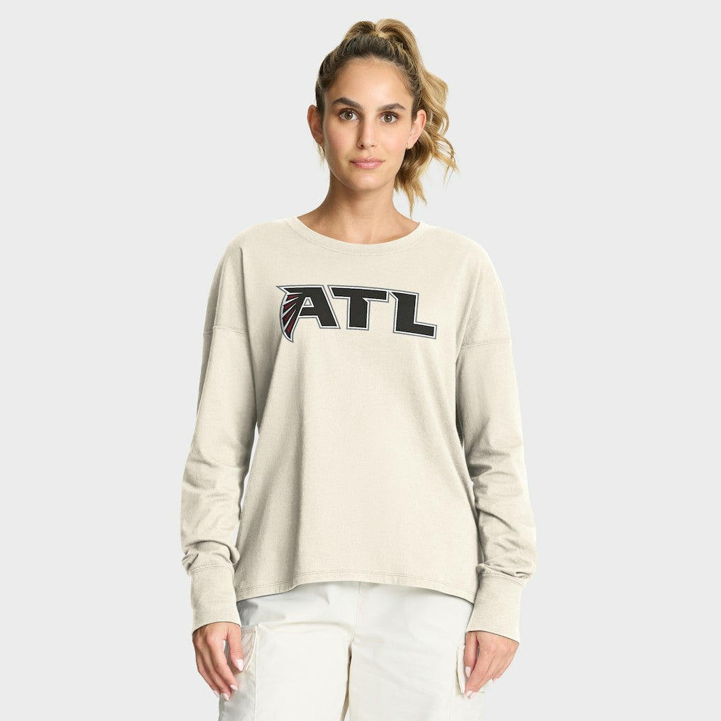 Atlanta Falcons Women's Dove Legacy Long Sleeve T-Shirt Cream - Fanatics