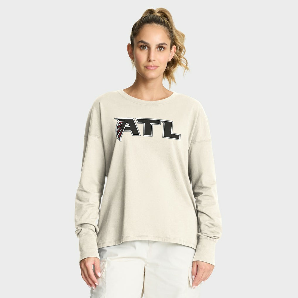 Atlanta Falcons Women's Dove Legacy Long Sleeve T-Shirt Cream - Fanatics