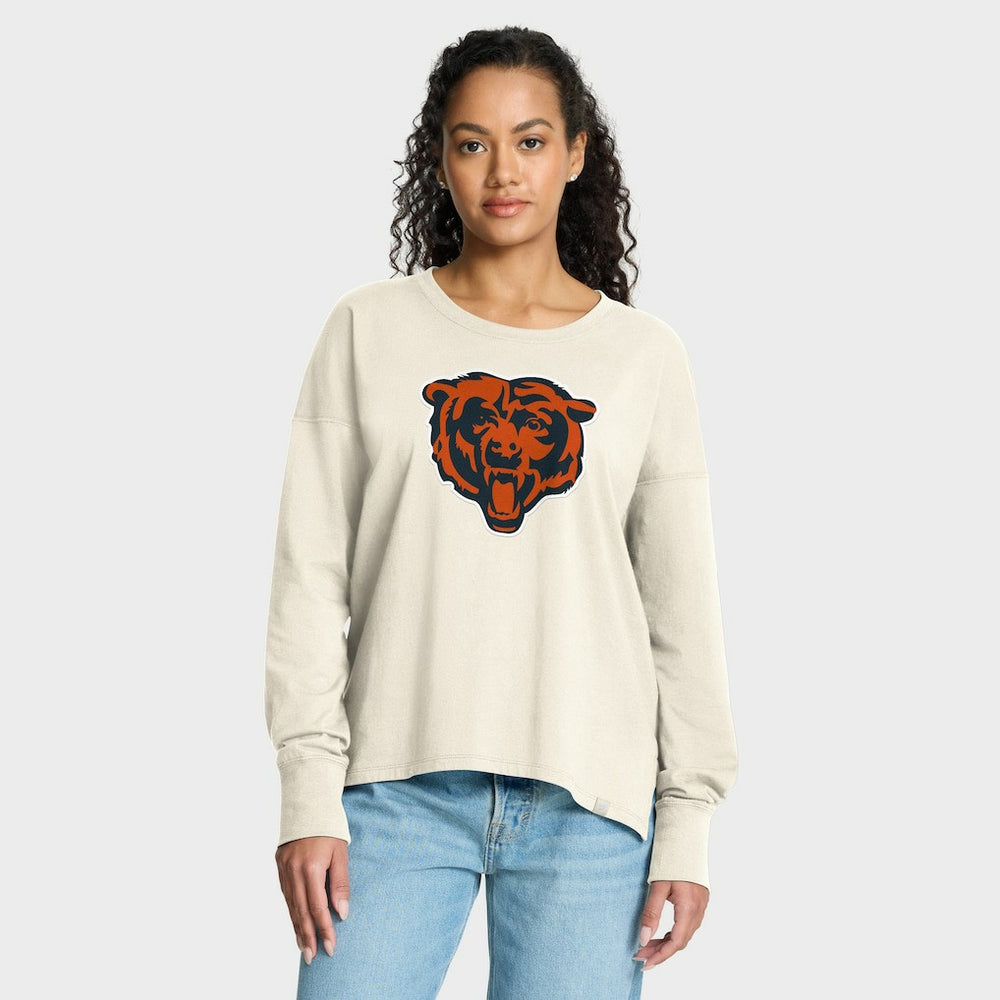 Chicago Bears Women's Dove Legacy Long Sleeve T-Shirt Cream - Fanatics