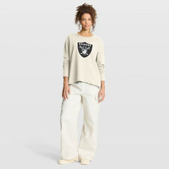 Las Vegas Raiders Women's Dove Legacy Long Sleeve T-Shirt Cream - Fanatics