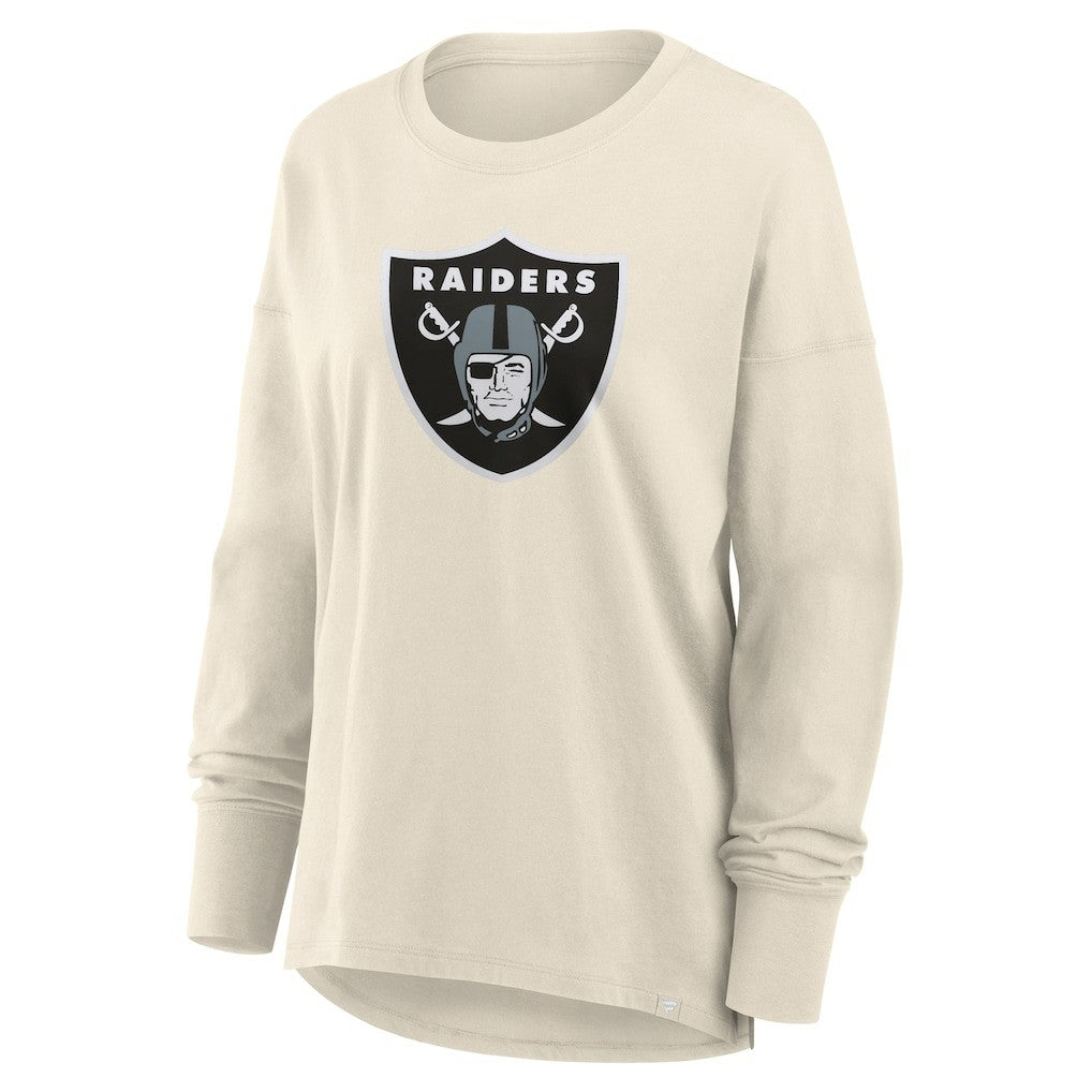 Las Vegas Raiders Women's Dove Legacy Long Sleeve T-Shirt Cream - Fanatics