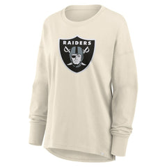 Las Vegas Raiders Women's Dove Legacy Long Sleeve T-Shirt Cream - Fanatics