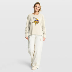Minnesota Vikings Women's Dove Legacy Long Sleeve T-Shirt Cream - Fanatics