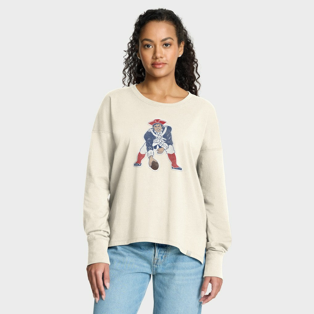 New England Patriots Women's Dove Legacy Long Sleeve T-Shirt Cream - Fanatics
