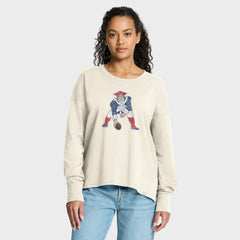 New England Patriots Women's Dove Legacy Long Sleeve T-Shirt Cream - Fanatics