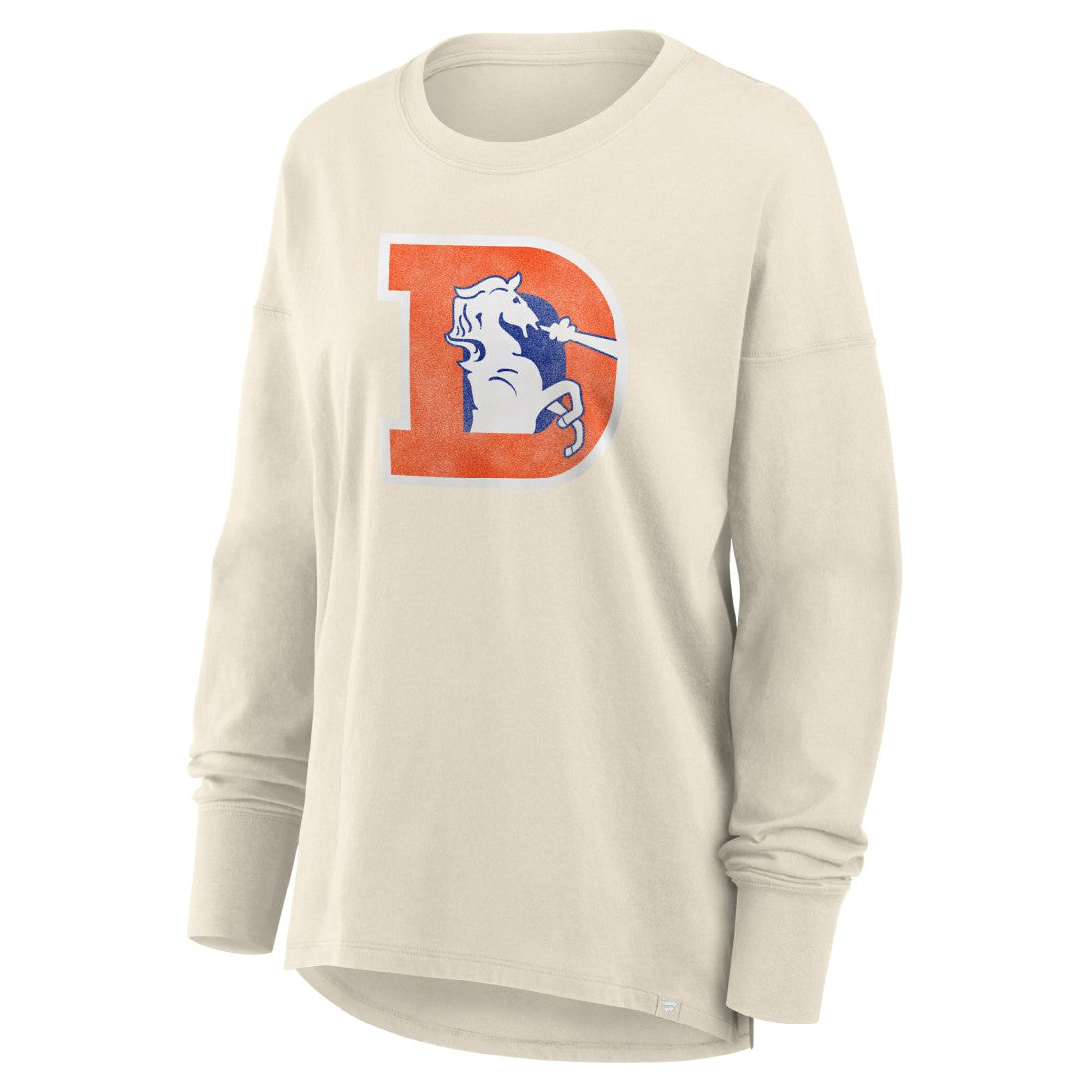 Denver Broncos Women's Dove Legacy Long Sleeve T-Shirt Cream - Fanatics