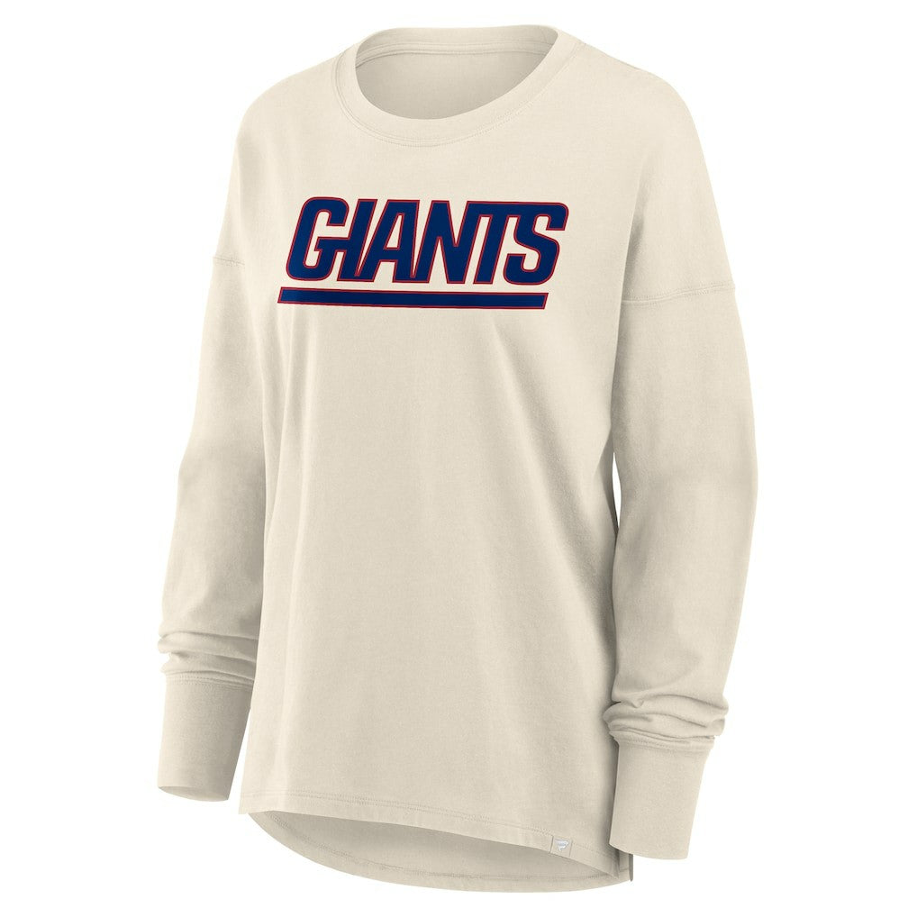New York Giants Women's Dove Legacy Long Sleeve T-Shirt Cream - Fanatics
