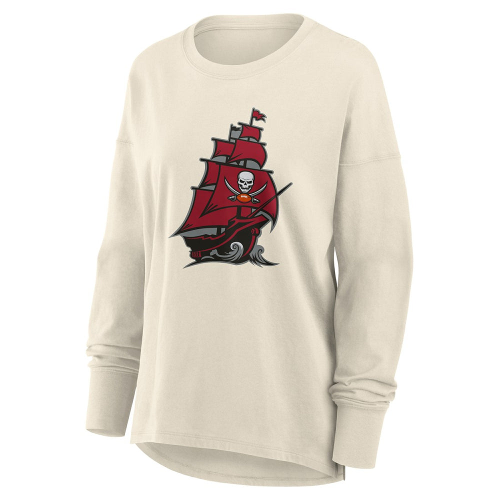 Tampa Bay Buccaneers Women's Dove Legacy Long Sleeve T-Shirt Cream - Fanatics