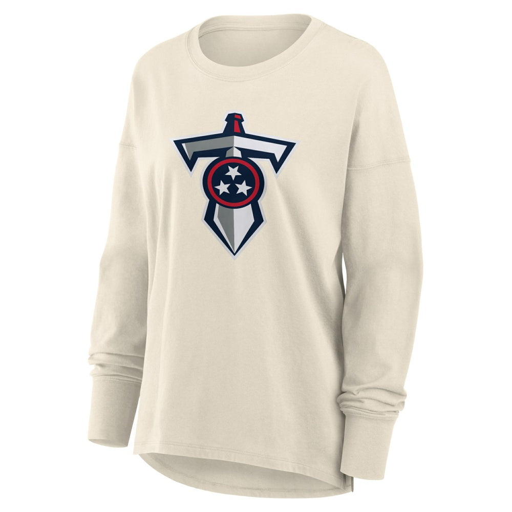 Tennessee Titans Women's Dove Legacy Long Sleeve T-Shirt Cream - Fanatics