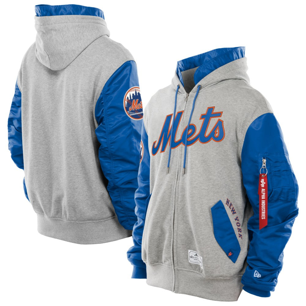 New York Mets New Era x Alpha Industries MA-1 Full-Zip Hoodie Jacket Lifestyle
