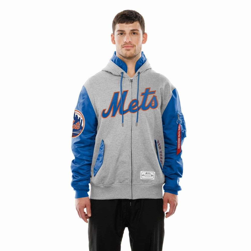 New York Mets New Era x Alpha Industries MA-1 Full-Zip Hoodie Jacket Lifestyle