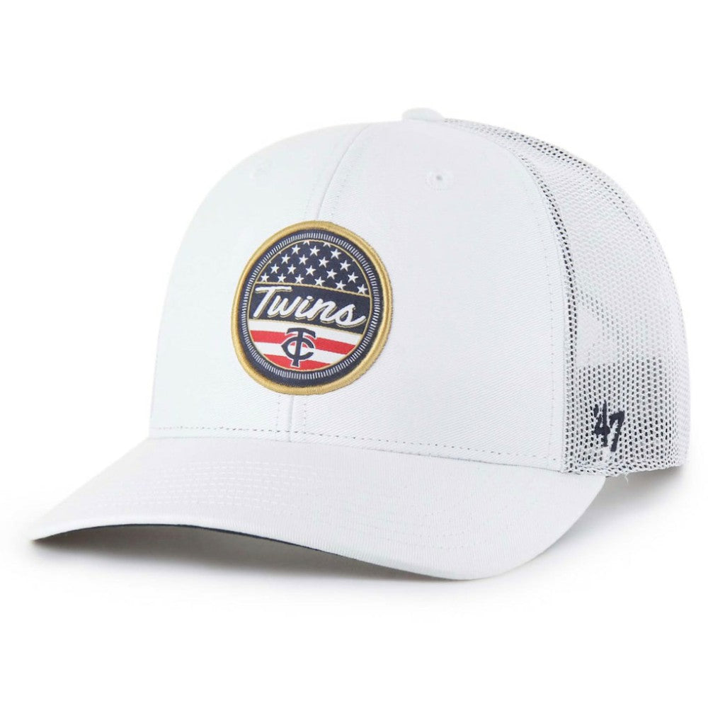 Minnesota Twins '47 Homage Adjustable Trucker Hat Lifestyle