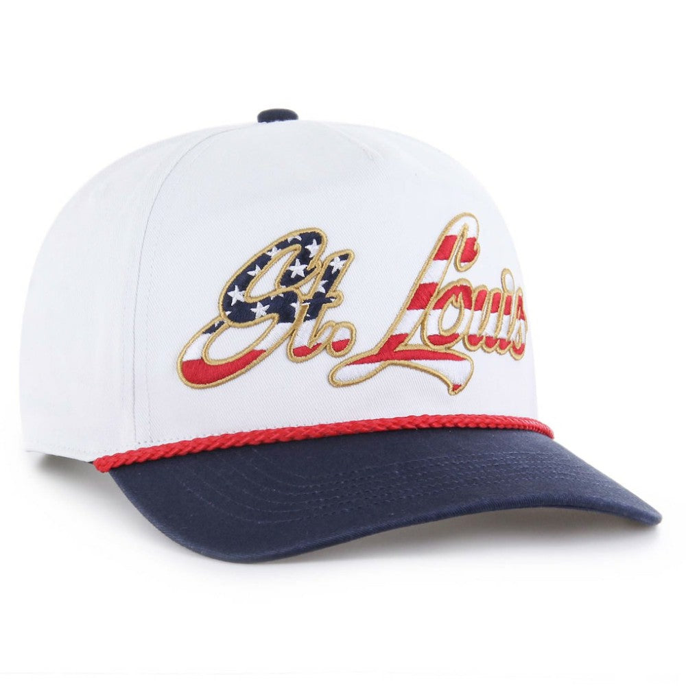 St. Louis Cardinals '47 Patriotic Overhand Hitch Adjustable Hat Lifestyle