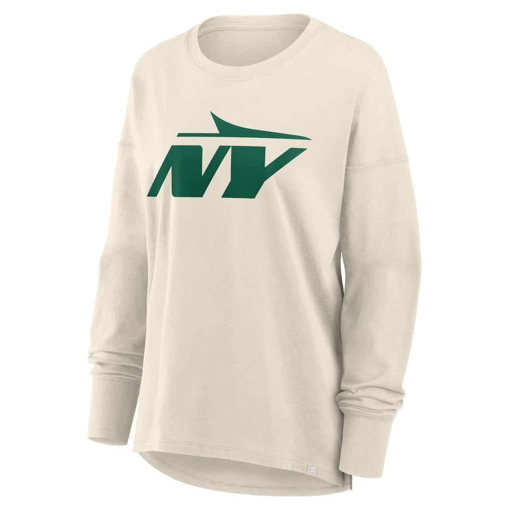 New York Jets Women's Dove Legacy Long Sleeve T-Shirt Cream - Fanatics