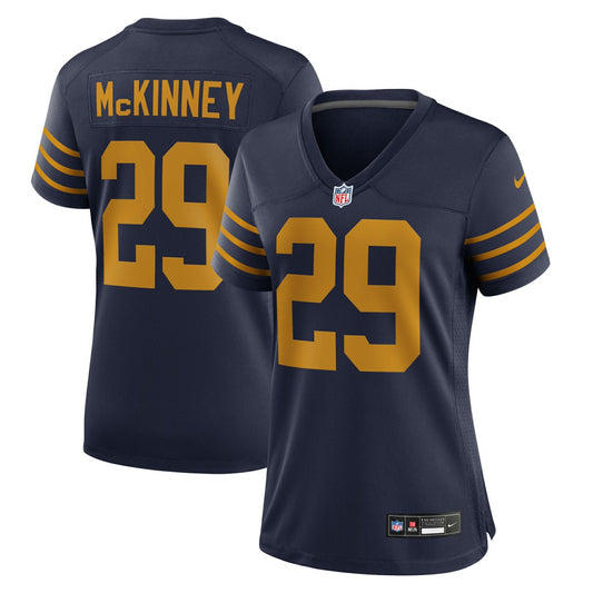Xavier McKinney Green Bay Packers Women's The 1923 Classic Game Jersey - Navy | NFL Jerseys