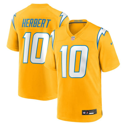 Justin Herbert Los Angeles Chargers Alternate Charger Power Game Player Jersey - Gold | NFL Jerseys