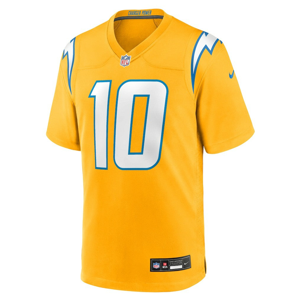 Justin Herbert Los Angeles Chargers Alternate Charger Power Game Player Jersey - Gold | NFL Jerseys