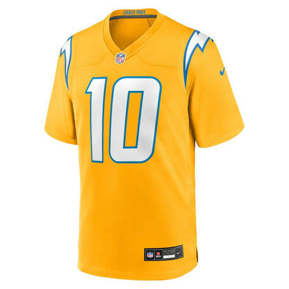 Justin Herbert Los Angeles Chargers Alternate Charger Power Game Player Jersey - Gold | NFL Jerseys