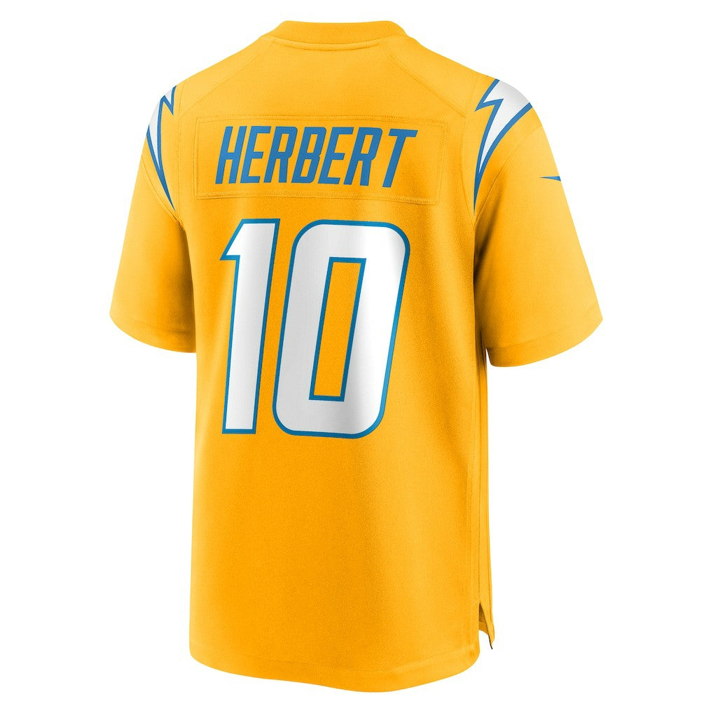 Justin Herbert Los Angeles Chargers Alternate Charger Power Game Player Jersey - Gold | NFL Jerseys