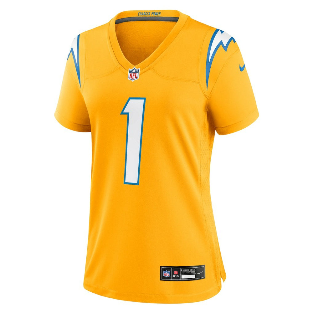 Quentin Johnston Los Angeles Chargers Women's Alternate Charger Power Game Jersey Gold - Nike