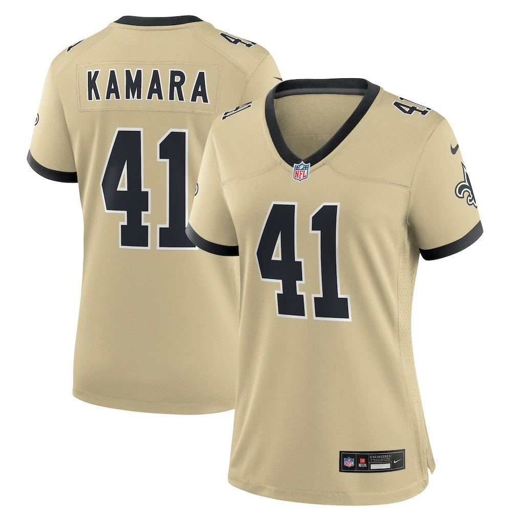 Alvin Kamara New Orleans Saints Women's Gameday Golds Alternate Game Player Jersey Gold - Nike