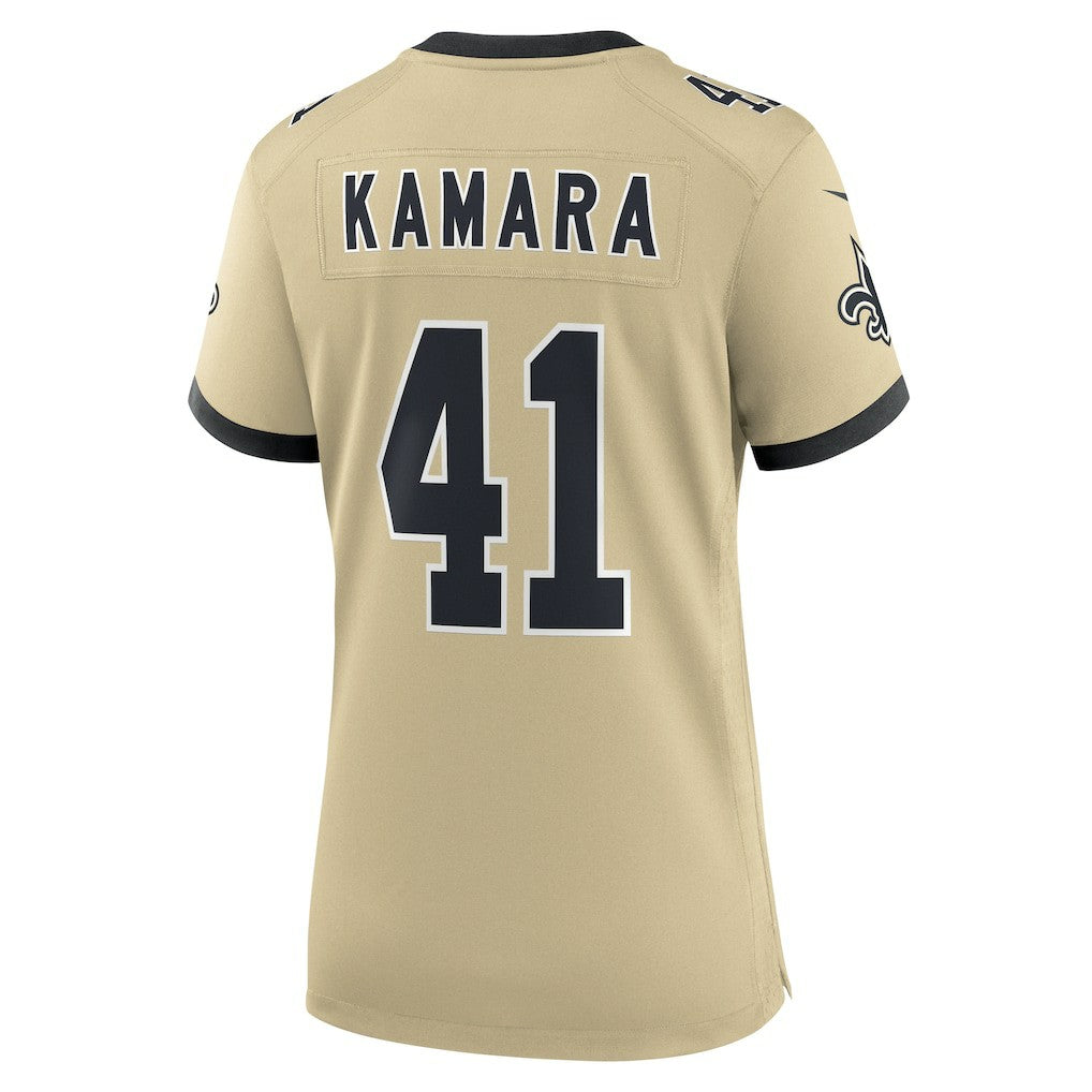 Alvin Kamara New Orleans Saints Women's Gameday Golds Alternate Game Player Jersey Gold - Nike