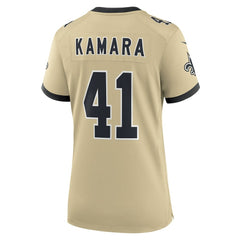 Alvin Kamara New Orleans Saints Women's Gameday Golds Alternate Game Player Jersey Gold - Nike