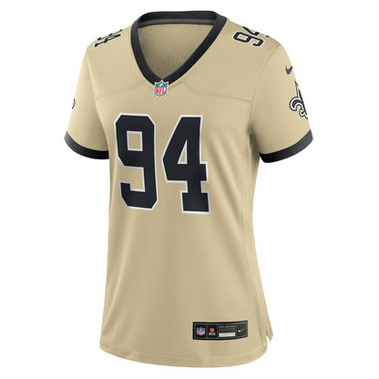 Cameron Jordan New Orleans Saints Women's Gameday Golds Alternate Game Player Jersey - Gold | NFL Jerseys