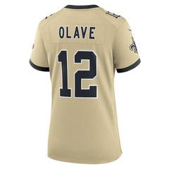 Chris Olave New Orleans Saints Women's Gameday Golds Alternate Game Player Jersey Gold - Nike