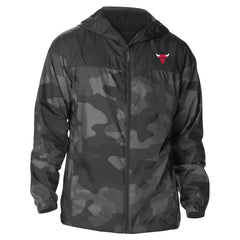 Columbia - Chicago Bulls Camo Flash Challenger Windbreaker Full-Zip Jacket - Black