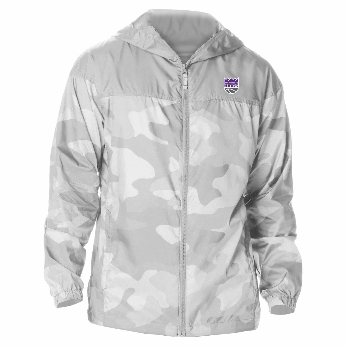 Columbia - Sacramento Kings Camo Flash Challenger Windbreaker Full-Zip Jacket - Gray
