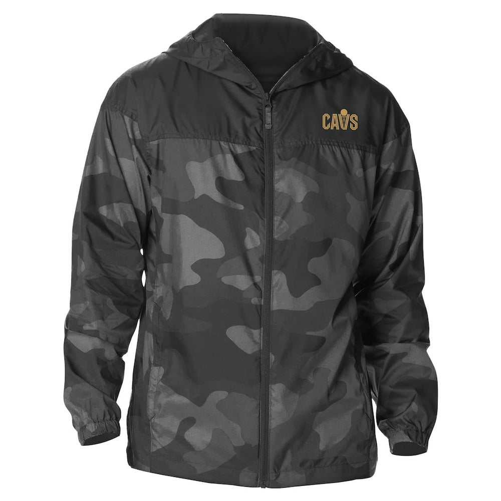 Columbia - Cleveland Cavaliers Camo Flash Challenger Windbreaker Full-Zip Jacket - Black